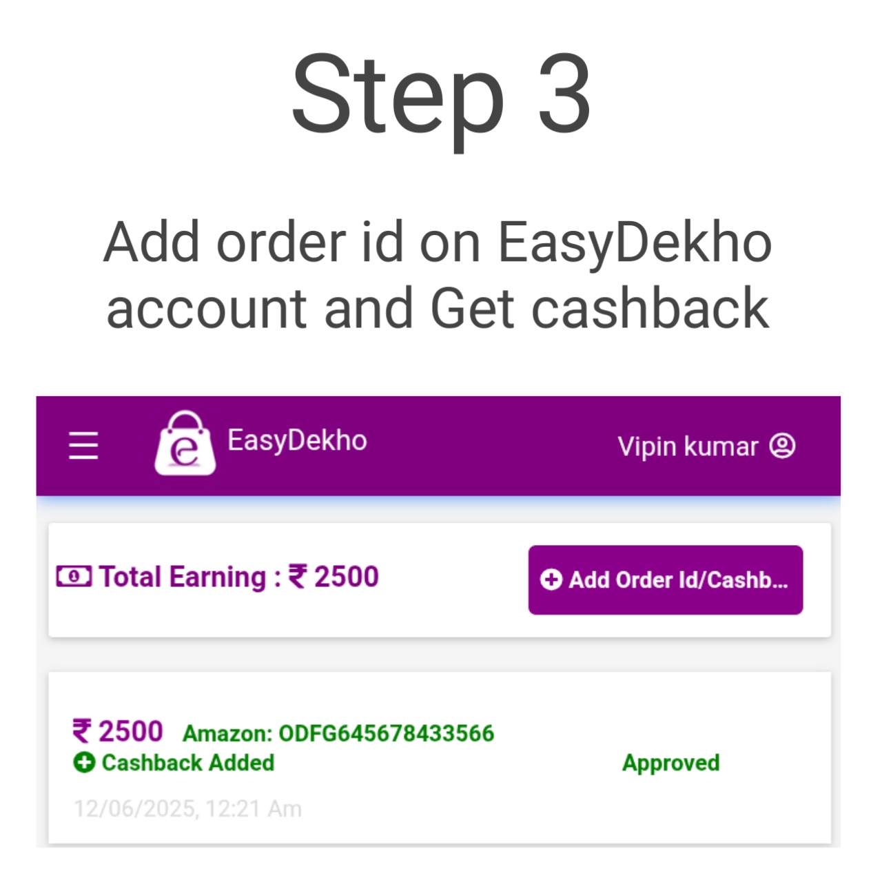 Who to earn cashback - EasyDekho